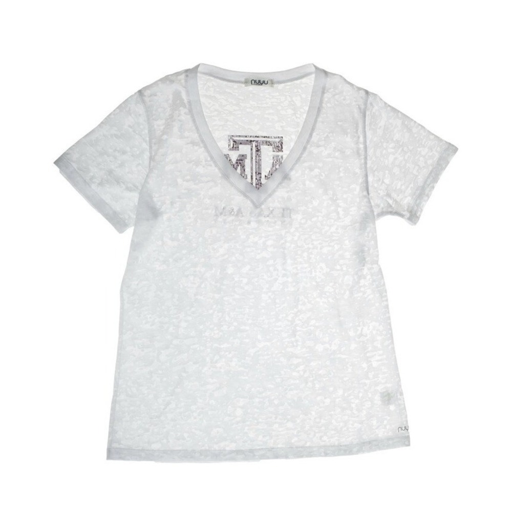 Texas A&M University Deep V Neck Burnout Tee Large New with Tags Nuyu White Cute